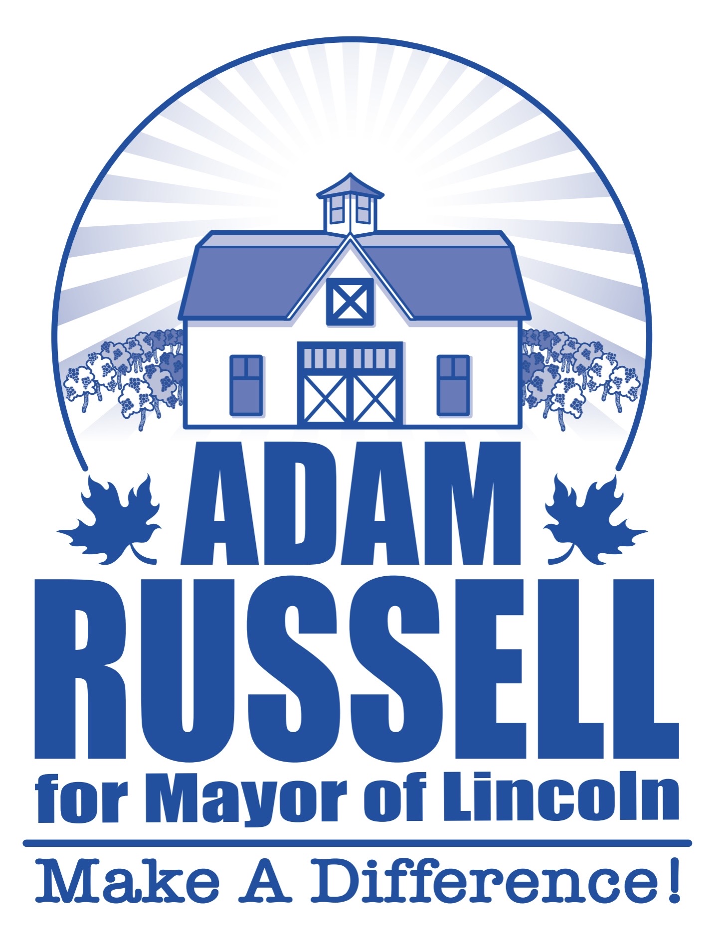 Adam Thomas Russell for Mayor of the Town of Lincoln campaign badge